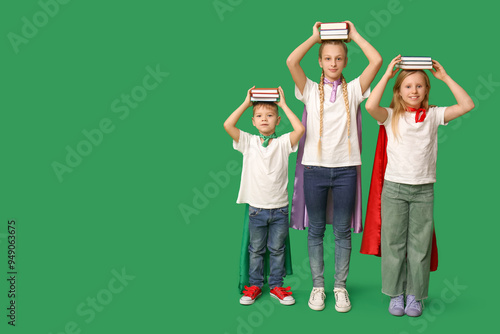 Cute kids dressed as superh...