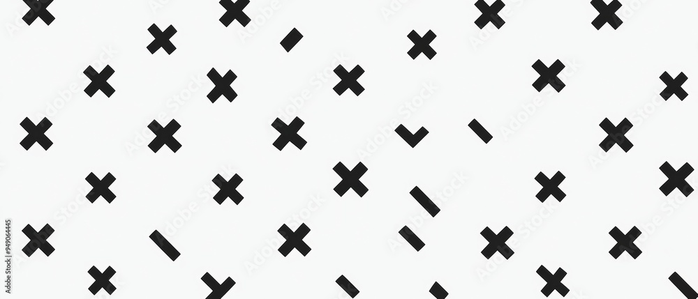 A black and white pattern of X's and O's A black and white pattern of X's and O's