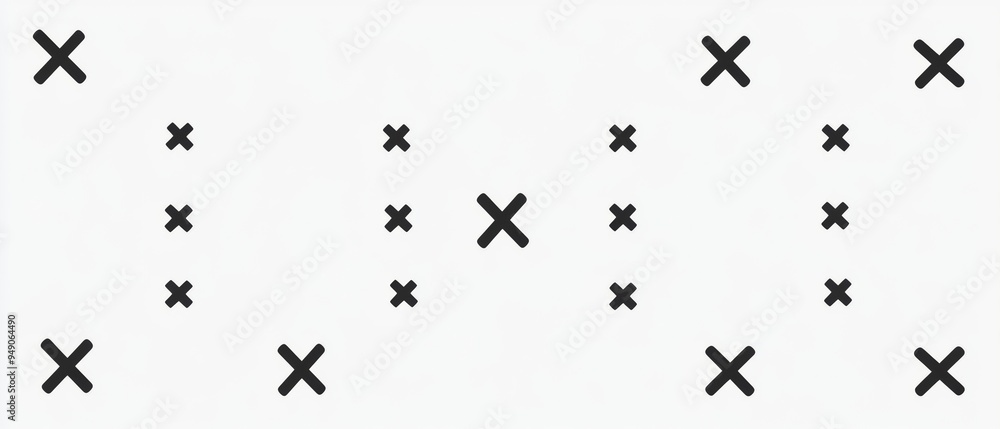 A white background with black X's on it A white background with black X's on it