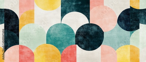 A colorful abstract design with a variety of different colored circles