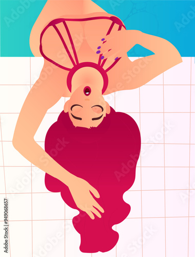 Dreamscape Reverie: A Woman Lost in Thought: Aquatic Nymph: A Serene Underwater Fantasy