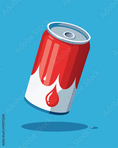Cooldrinks can red vector illustration