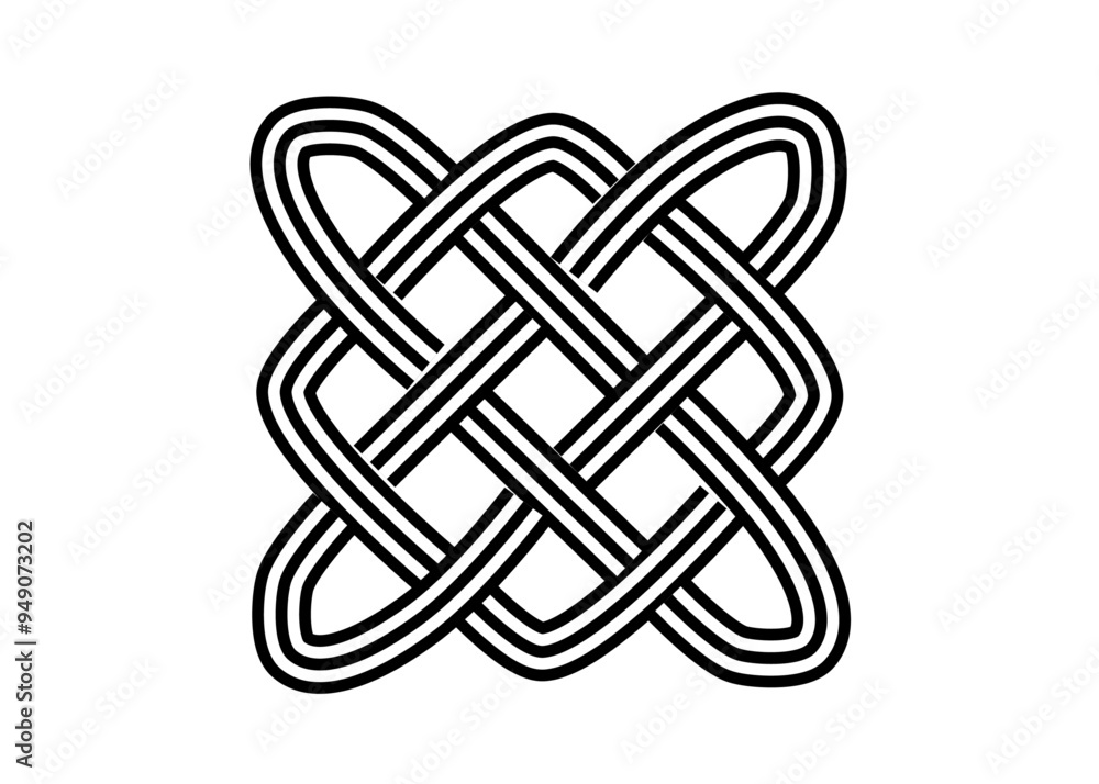 celtic knot vector on white background for icon design decoration