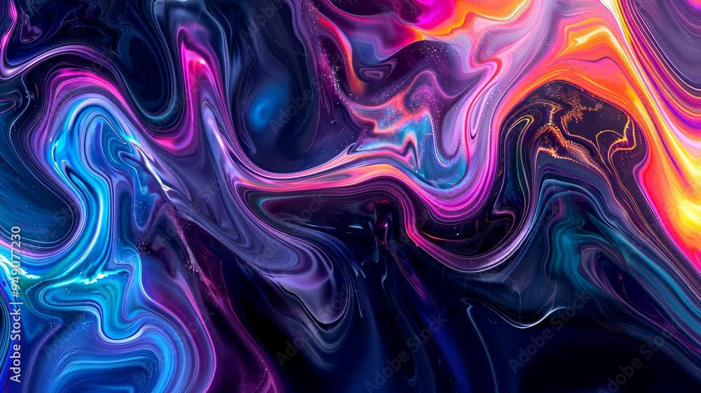 Abstract colorful fluid art with vibrant neon swirls and dynamic patterns. Abstract colorful fluid art with vibrant neon swirls and dynamic patterns.