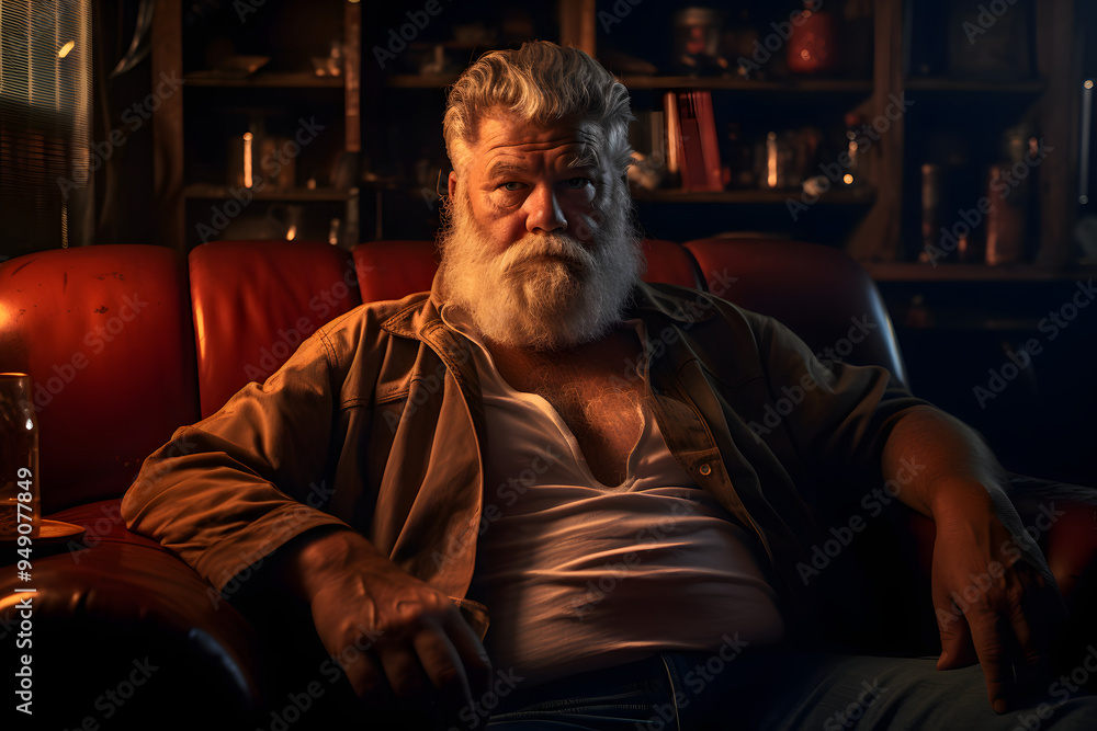 old grandpa sitting on the couch having a party, grandpas party old grandpa sitting on the couch having a party, grandpas party