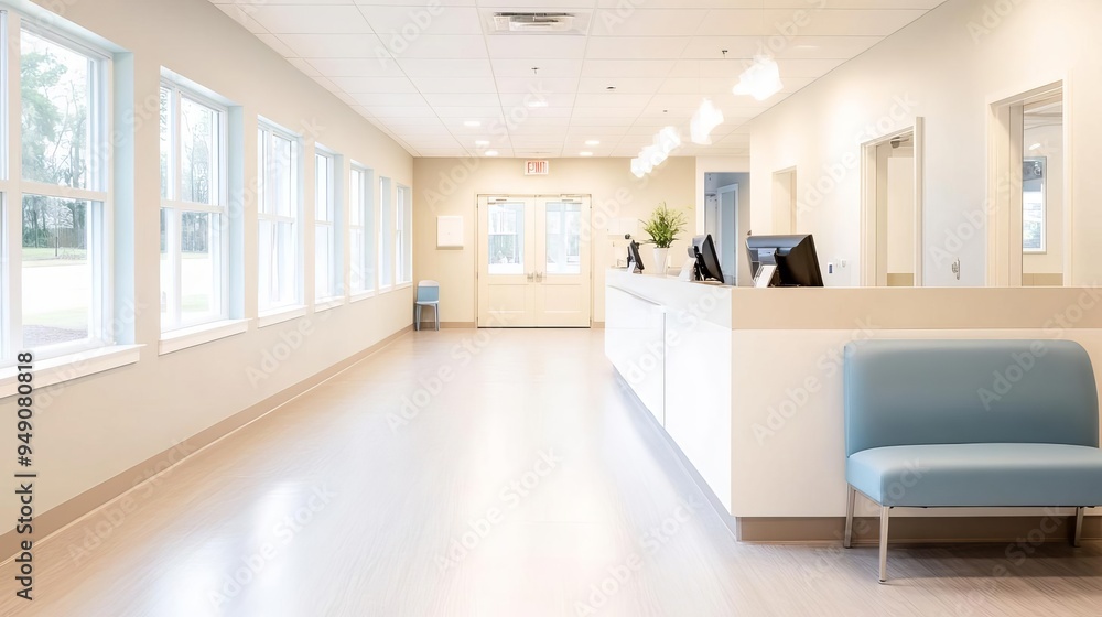 Fototapeta premium Healthcare facility with integrated mental health services and support programs, holistic care, mental wellness