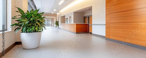 Healthcare facility with energy-efficient lighting and HVAC systems for sustainable operations  green infrastructure  eco-friendly design