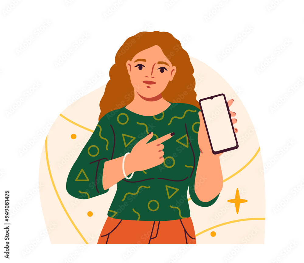 Fotografie Person showing blank smartphone