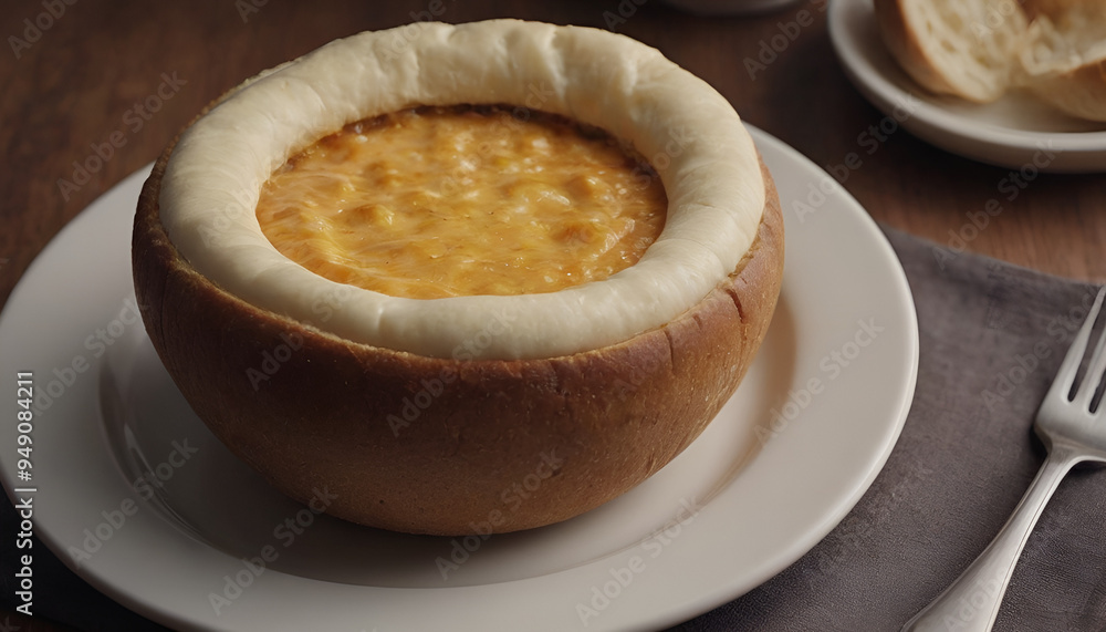 baked cheese dip in a bread bowl baked cheese dip in a bread bowl