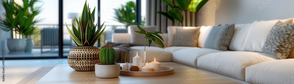 Photorealistic minimalist design, clean lines and neutral tones in a modern living space, highdefinition, bright lighting, hyperdetailed textures Photorealistic minimalist design, clean lines and neutral tones in a modern living space, highdefinition, bright lighting, hyperdetailed textures