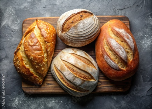 Modern minimalist artisan bread creations photo