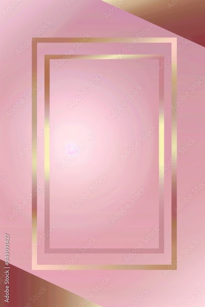 Abstract pink with shiny gold background