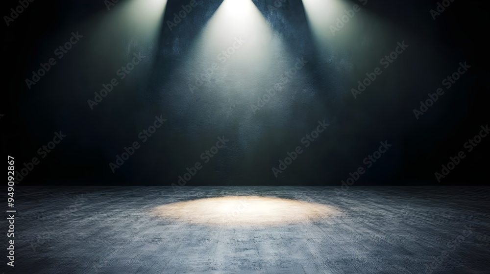 Dark Room with Spotlights & Concrete Floor Dark Room with Spotlights & Concrete Floor