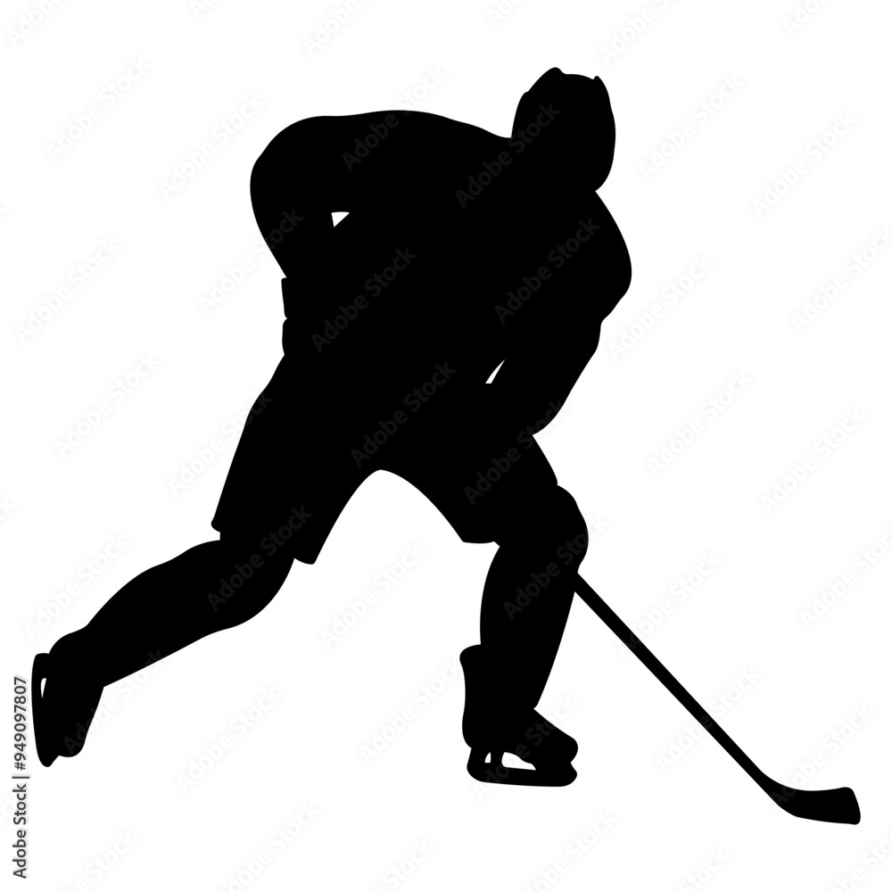 Fototapeta premium hockey player silhouette vector
