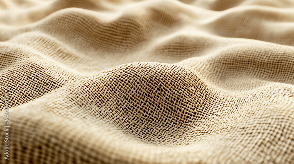 Organic hemp fabric, closeup of weave texture, illustration Organic hemp fabric, closeup of weave texture, illustration
