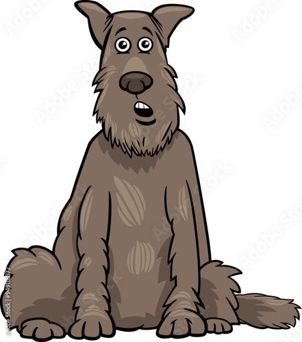 schnauzer dog character cartoon illustration