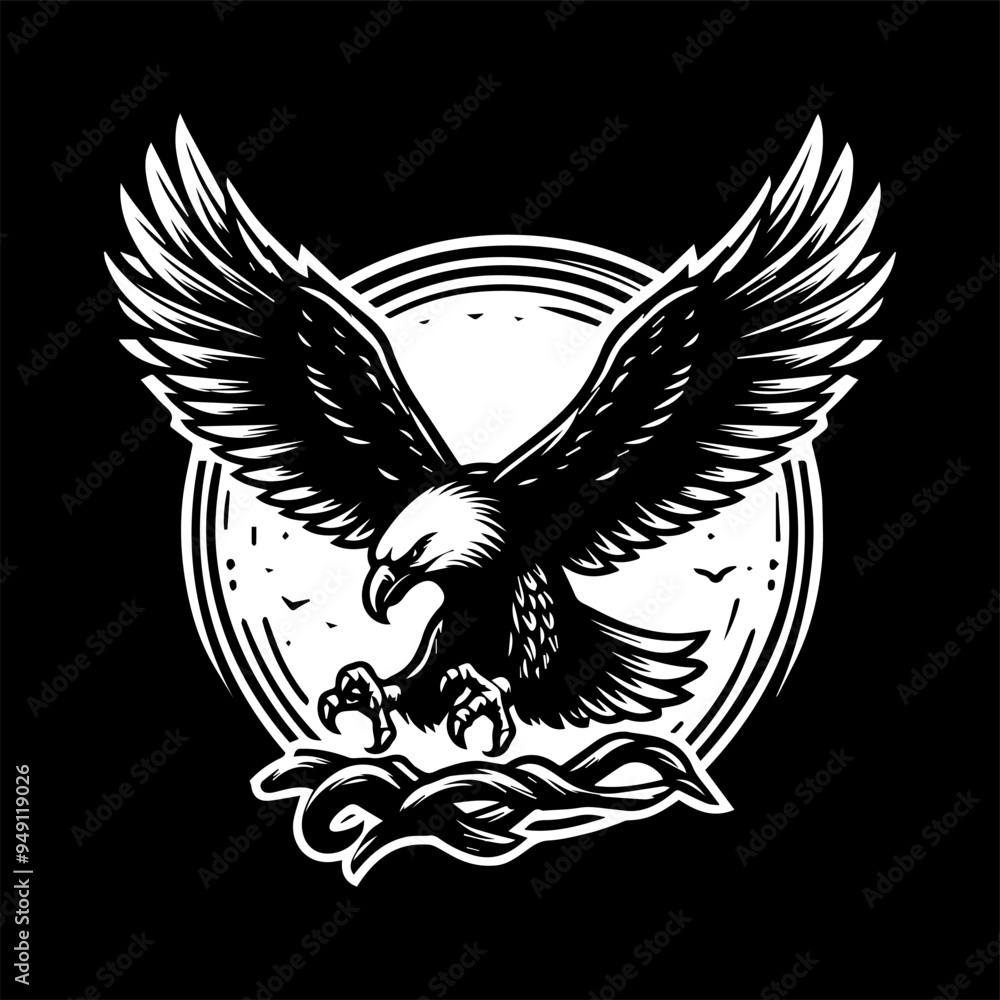 Fototapeta premium eagle with wings