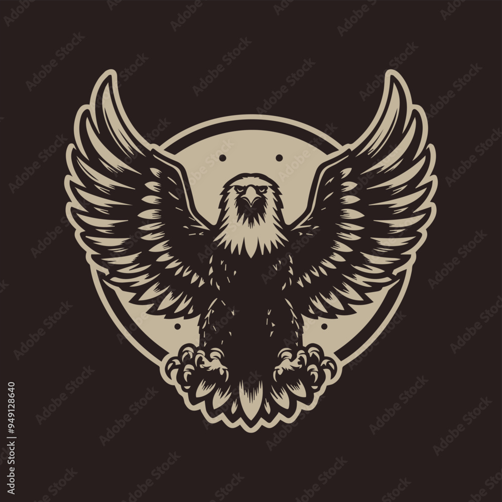 Obraz premium eagle with shield