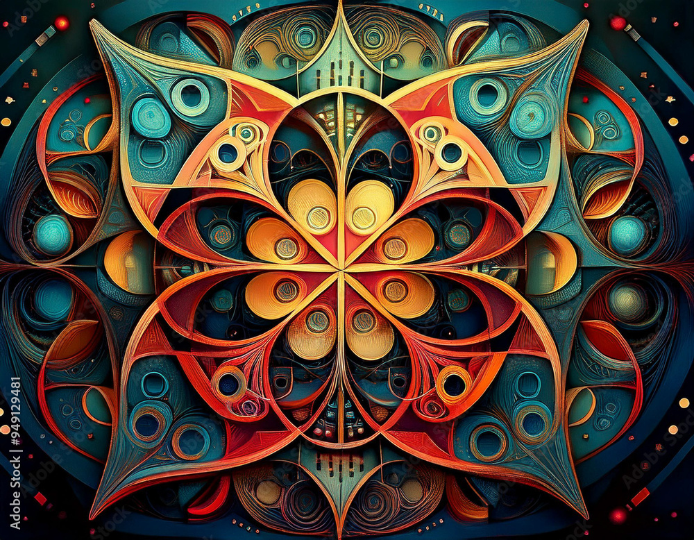 Intricate Geometric Fractals Abstract Digital Symmetry in Complex Mathematical Patterns Intricate Geometric Fractals Abstract Digital Symmetry in Complex Mathematical Patterns
