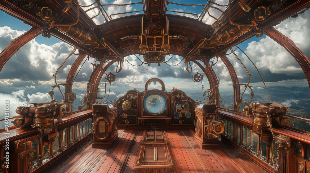 Obraz premium Airship Captain's Deck