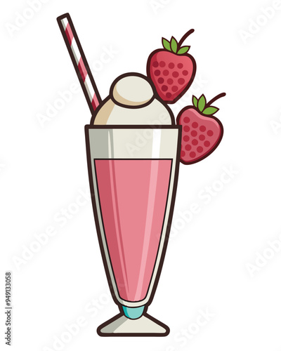 Milk shake cocktail color picture sticker