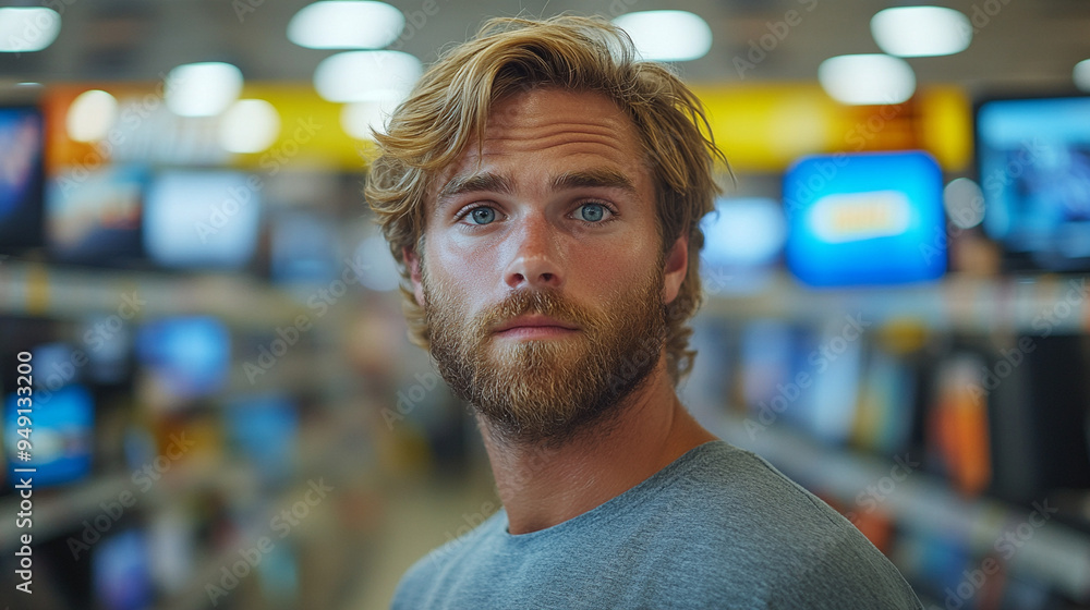 man in retail store man in retail store