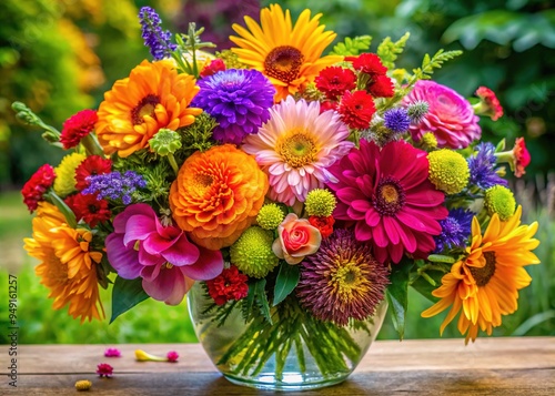 Wallpaper Mural summer blooms vibrant colors floral arrangements and decorations Torontodigital.ca