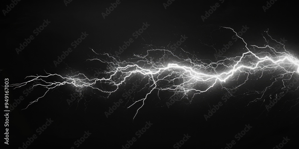 A black and white photo of a lightning bolt A black and white photo of a lightning bolt