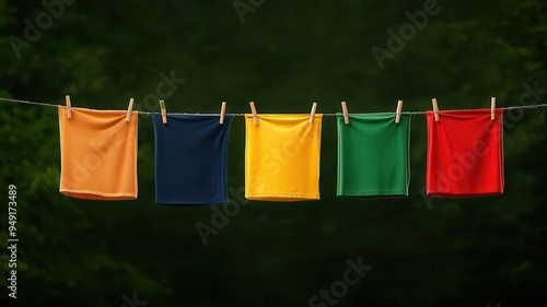 Wallpaper Mural Eco-friendly laundry practices like air drying clothes on a line and using natural detergents, reducing energy consumption, sustainable living, green laundry habits Torontodigital.ca