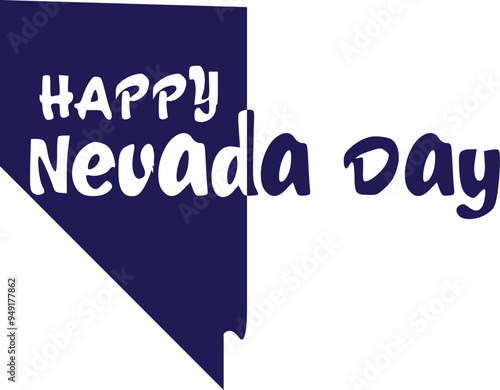 Creative 'Nevada Day' Text Design with Modern Elements