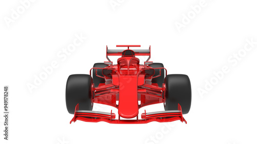 F1 red car formula 1 racing  isolate in transparent background png