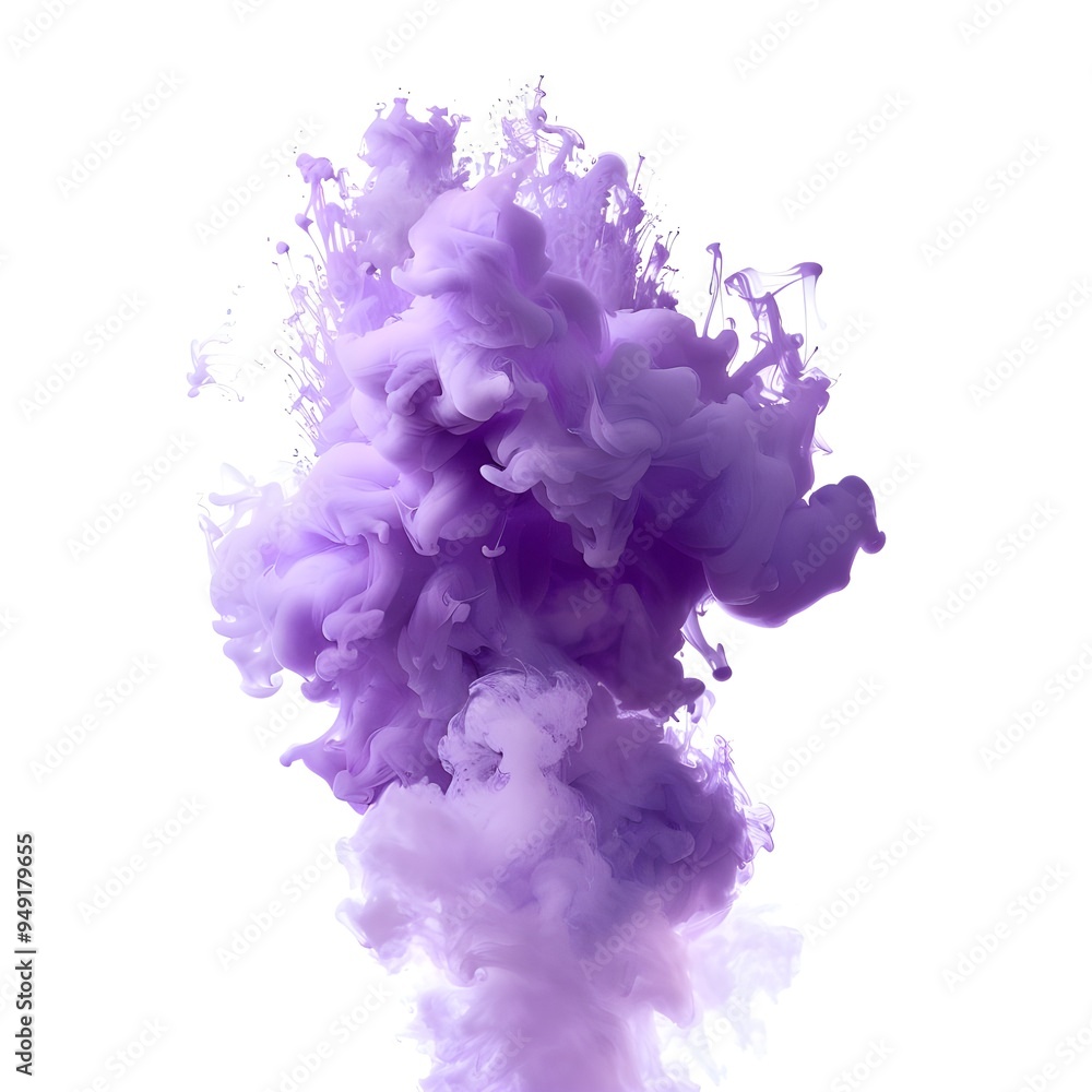 Fototapeta premium Beautiful purple smoke explosion creating an artistic design