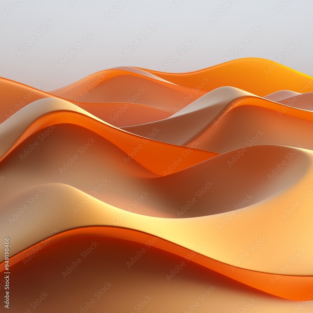 20. Desert dunes, clean sweeping forms, abstract style, 3D illustration 20. Desert dunes, clean sweeping forms, abstract style, 3D illustration