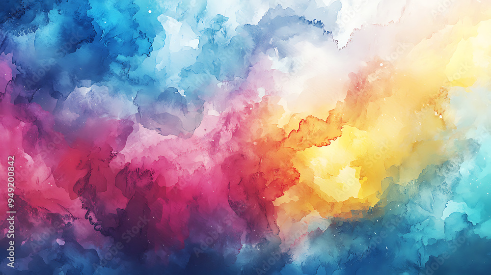 Abstract Watercolor Gradient in Flowing Motion Abstract Watercolor Gradient in Flowing Motion