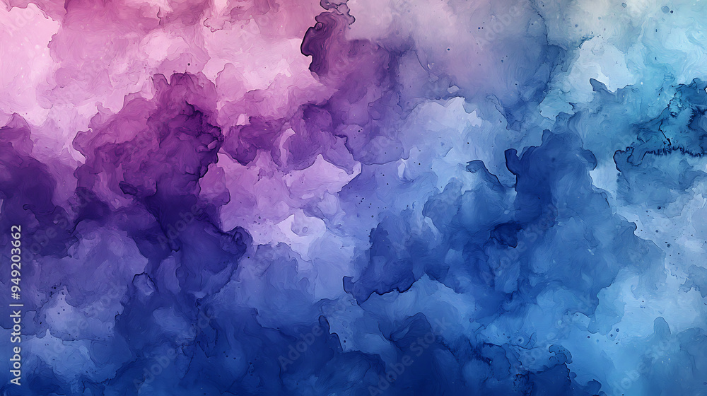 Bold Watercolor Blend of Blue and Red Tones Bold Watercolor Blend of Blue and Red Tones