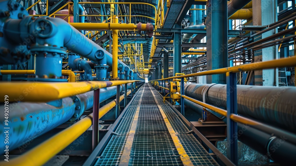Industrial Pipes and Walkway Industrial Pipes and Walkway