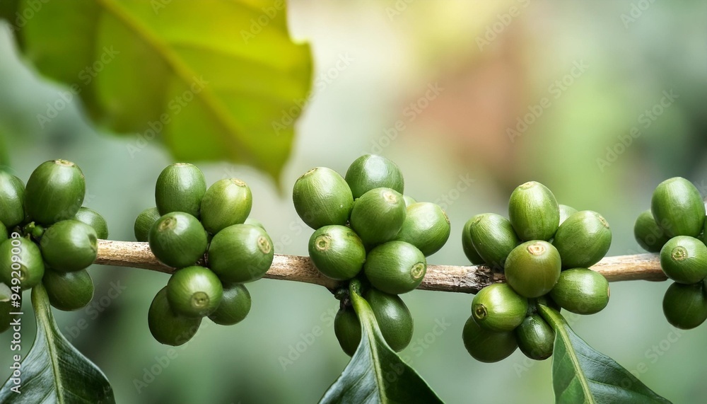 green peas on a branch