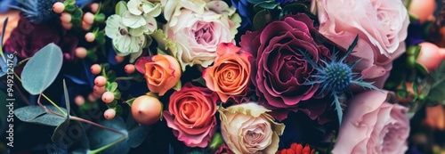 Colorful Bouquet of Roses
