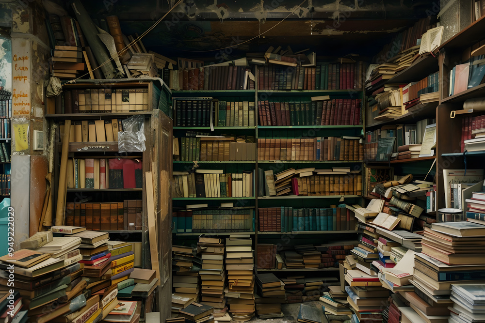 Stack of books on a shelf. Stack of books on a shelf.