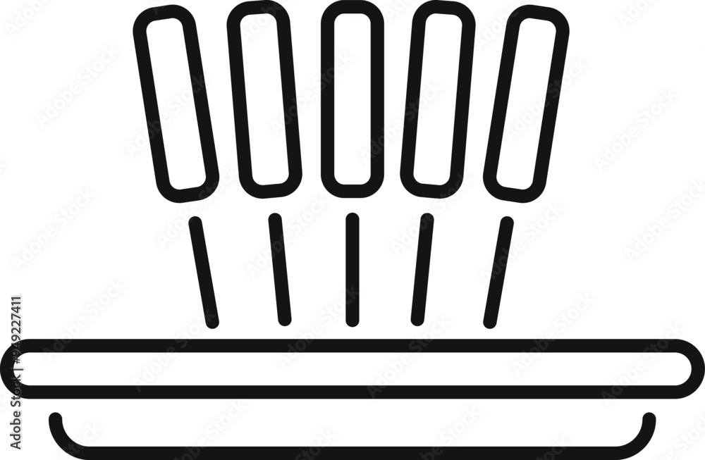 Chocolate fountain fondue icon in outline style for any design Chocolate fountain fondue icon in outline style for any design