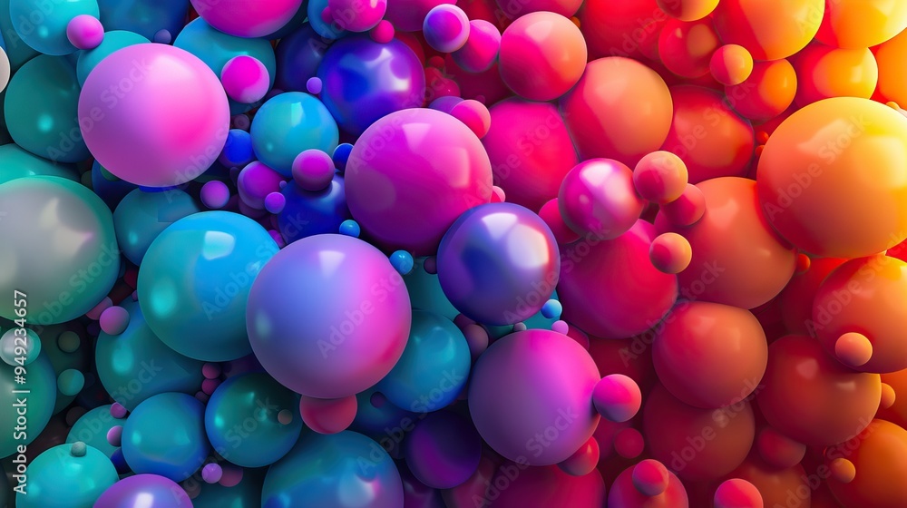 Abstract Background with Colorful Spheres Abstract Background with Colorful Spheres
