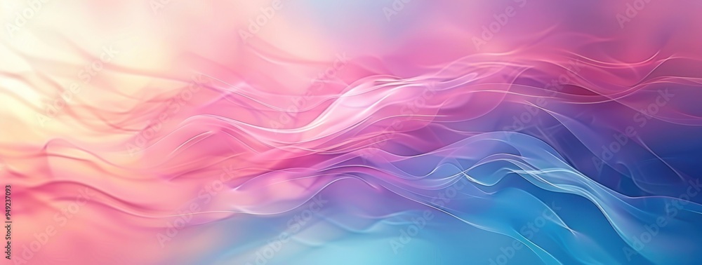 Obraz premium Abstract Wavy Background with Pink and Blue Hues