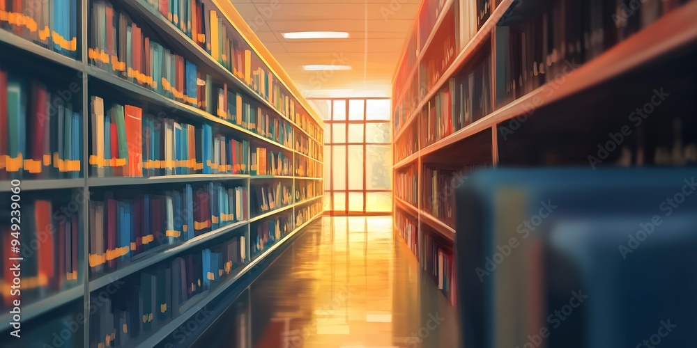 School library background blurred School library background blurred