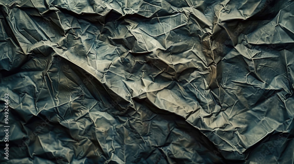 A detailed view of a crumbled paper with creases and folds, suitable for use in editorial or educational contexts A detailed view of a crumbled paper with creases and folds, suitable for use in editorial or educational contexts