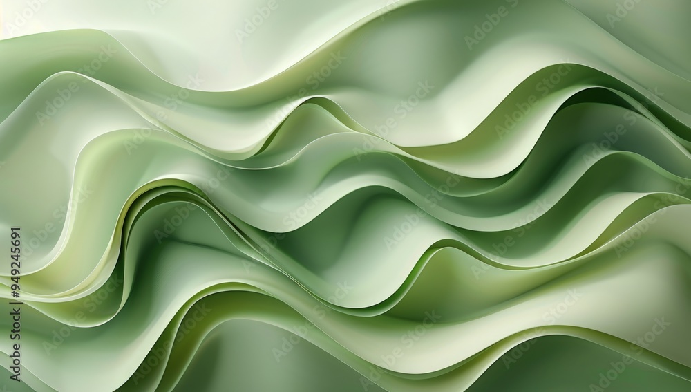 Abstract Green Wavy Pattern Abstract Green Wavy Pattern