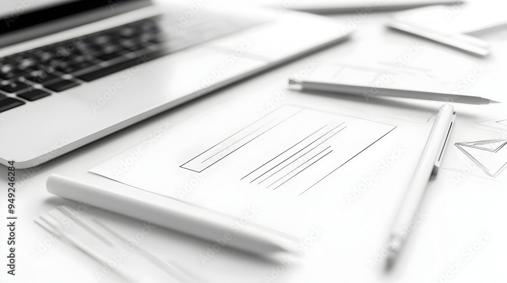 Minimalist Wireframe Layout for Modern Website with Intuitive User Navigation Minimalist Wireframe Layout for Modern Website with Intuitive User Navigation