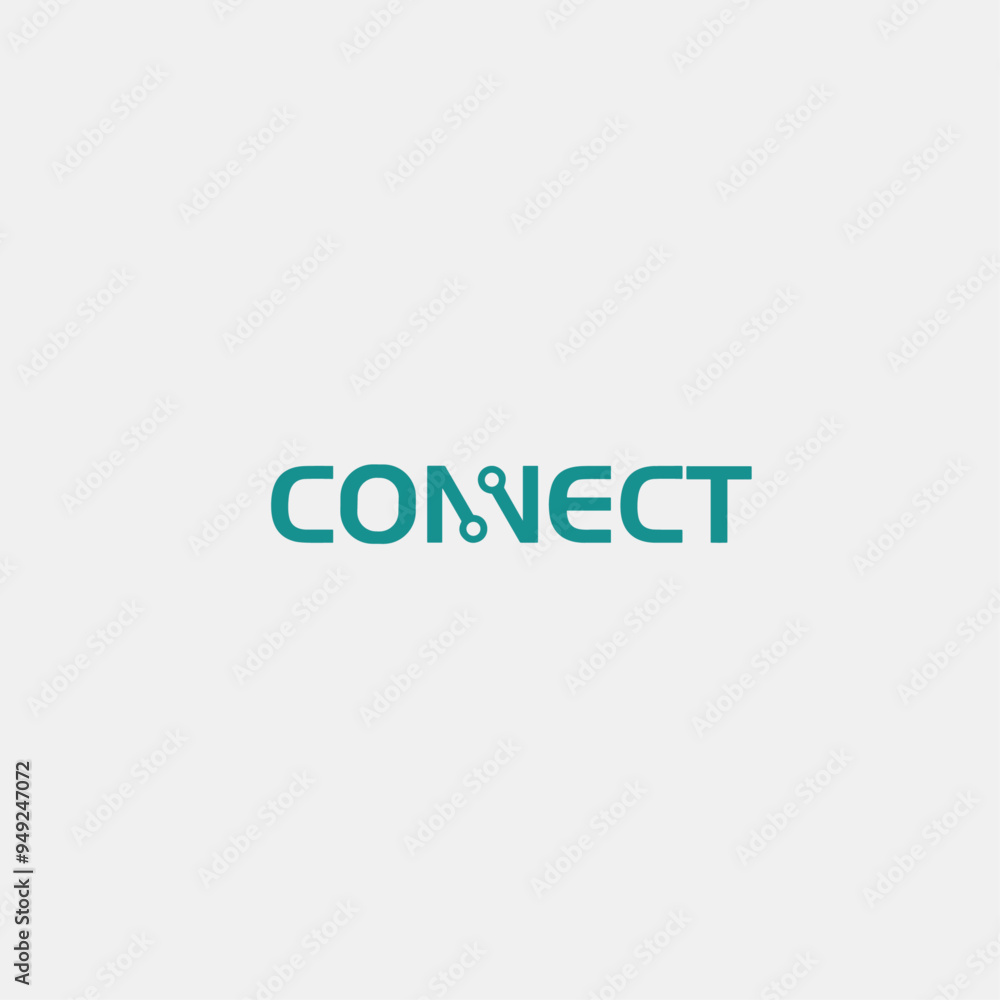 Connect logo flat vector design Connect logo flat vector design