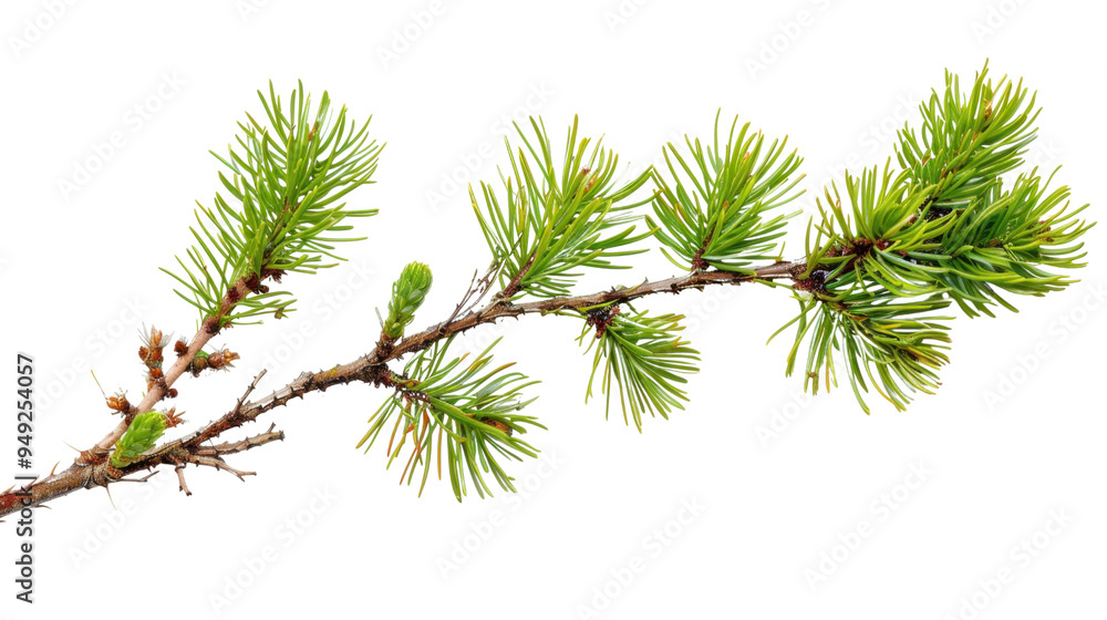 Fir Branch pine cone tree isolated on white background Fir Branch pine cone tree isolated on white background