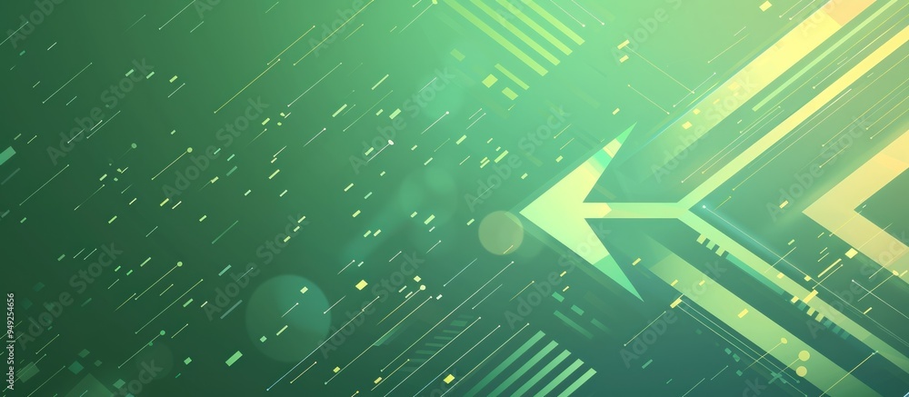 Abstract Green and Yellow Geometric Shapes Abstract Green and Yellow Geometric Shapes