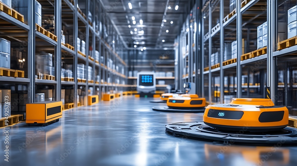 Automated Warehouse with Robotic Inventory Systems and AI-Driven Stock Optimization for Uninterrupted Supply Chain Operations Automated Warehouse with Robotic Inventory Systems and AI-Driven Stock Optimization for Uninterrupted Supply Chain Operations